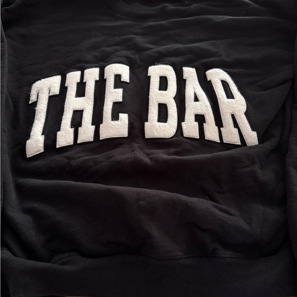 He Bar Black Sherpa Crewneck